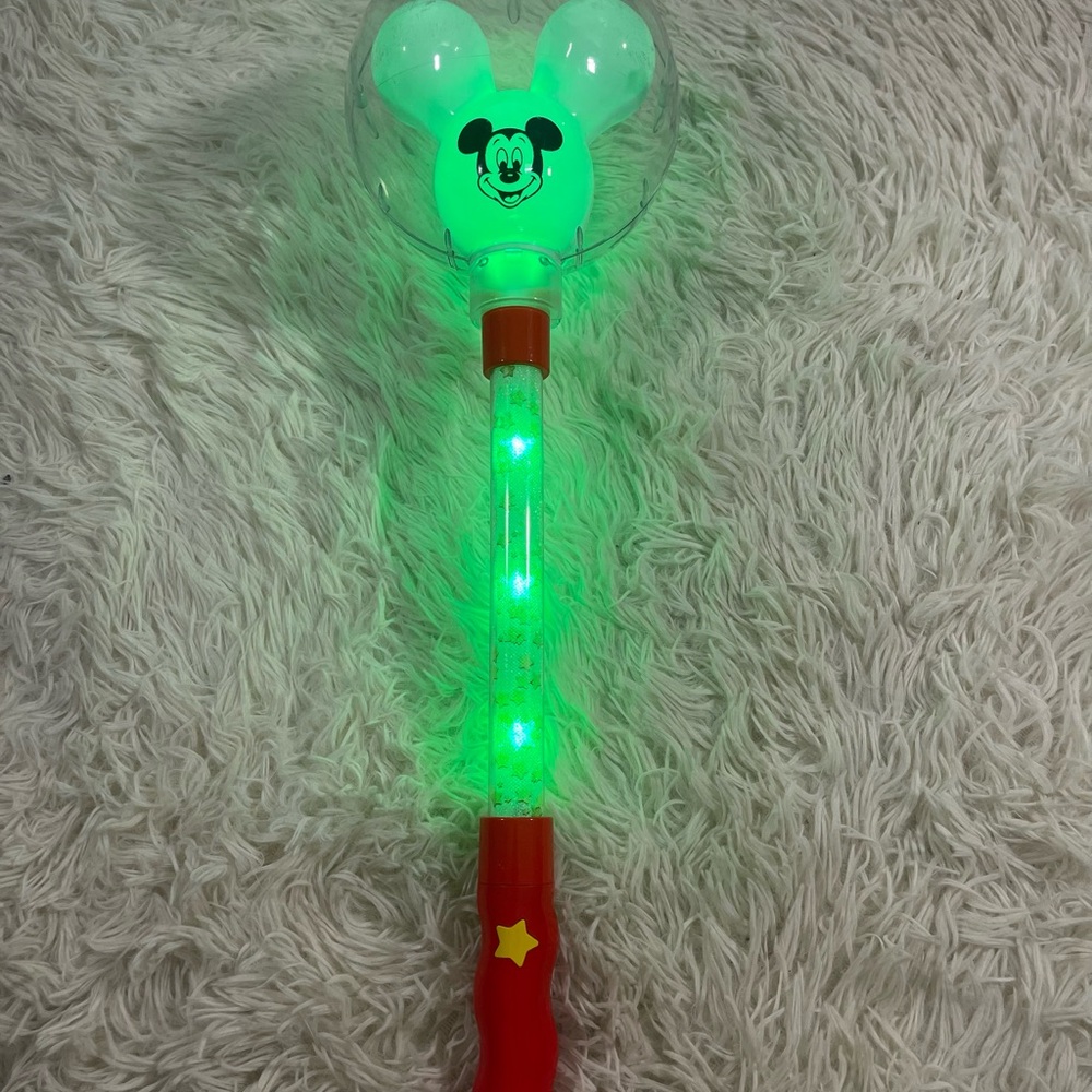 *WORKS* Disney Parks‎ Mickey Mouse Glow Balloon LED Light-Up Wand with sounds - Picture 4 of 11